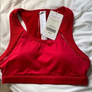 Fabletics Red Sports Bra Brand New w Tags